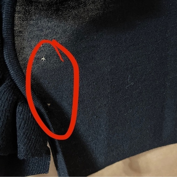 Tory Burch | Merino Wool Ruffle Trim Cardigan Sweater Open Front Black Size S - Picture 8 of 16